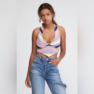 Kendall & Kylie Rainbow Halter Top